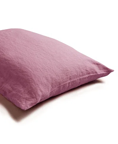 Piglet In Bed Plain Linen Pillowcase Pair, King In Purple