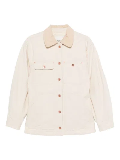 Isabel Marant Ninon Corduroy-collar Jacket In White