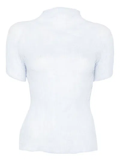 Issey Miyake Pleated High-neck Blouse