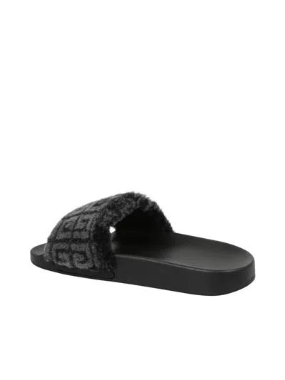 Givenchy 4g Shearling Slides