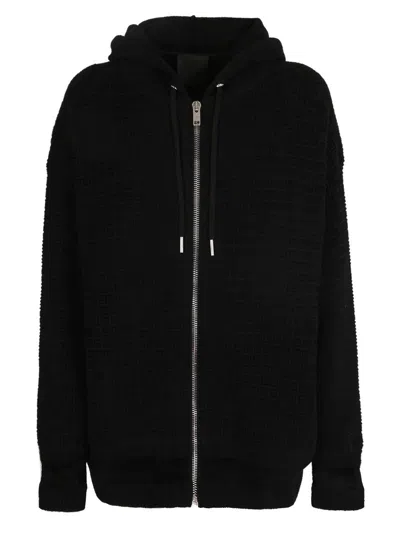 Givenchy 4-g Zipped Hoodie In Black