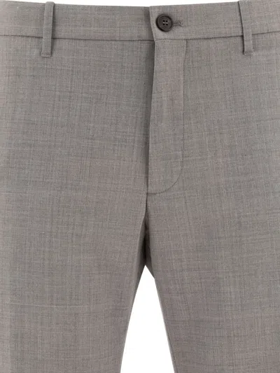 Incotex Tailored Grey Trousers With Straight-leg Cut In Gray