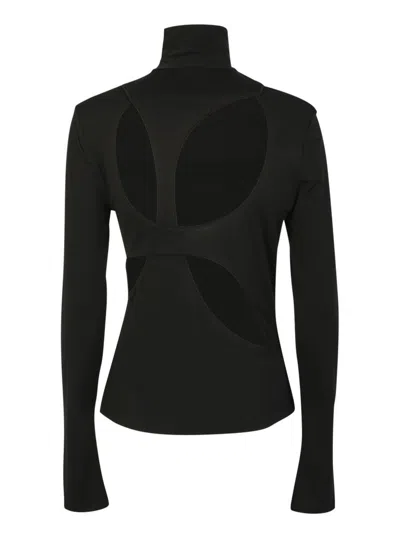 Givenchy Cutout Stretch-jersey Turtleneck Top In Black
