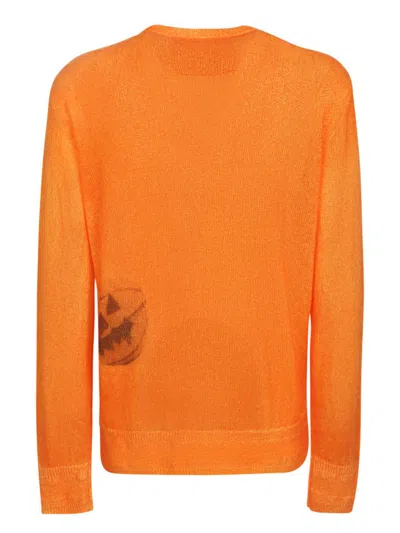 Givenchy Ceramics-print Crew-neck Jumper In Orange