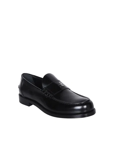 Givenchy 4g Plaque Leather Loafers In Black