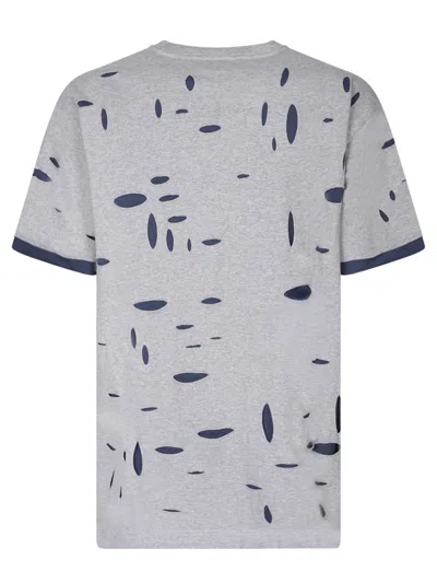 Givenchy Distressed Crewneck T-shirt In Gray