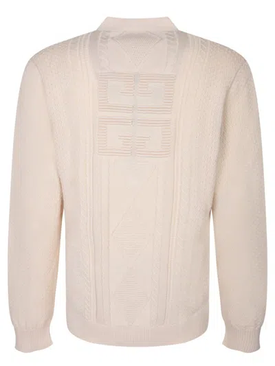 Givenchy V-neck Ivory Cardigan In Neutral