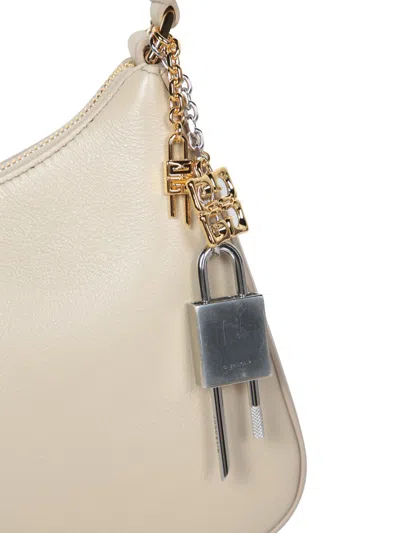 Givenchy Beige Lucky Lock Shoulder Bag In White