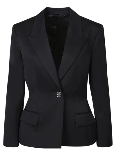 Givenchy Elegant Wool Blazer With Signature 4g Emblem In Black