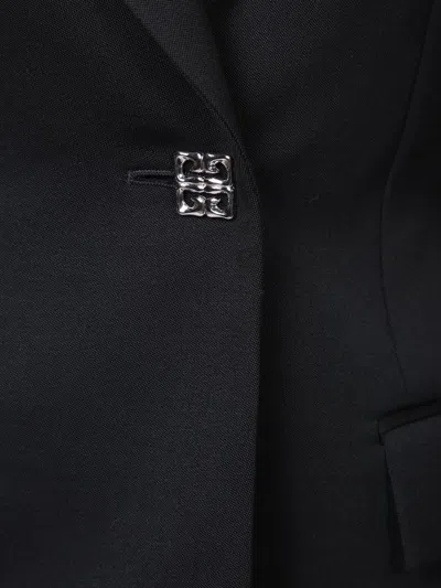 Givenchy Elegant Wool Blazer With Signature 4g Emblem In Black