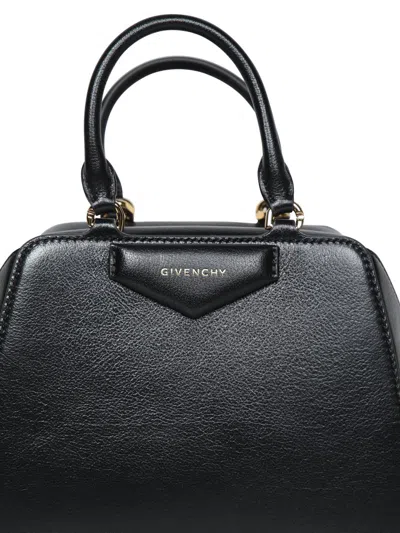 Givenchy Nano Antigona Cube Leather Crossbody Bag In Black