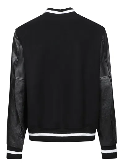Givenchy Black Jacket With 4g Motif On Front In Wool And Tech Fabric Blend Man