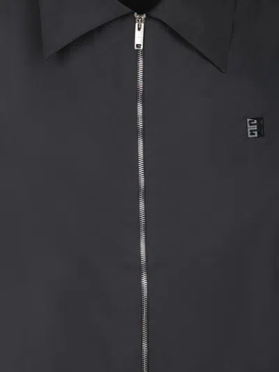 Givenchy Chemise Zippée À Détail 4g In Black