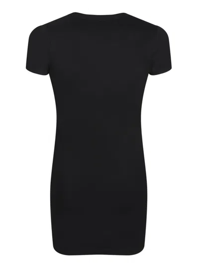 Givenchy Fitted Ribbed Cotton Mini Dress In Black