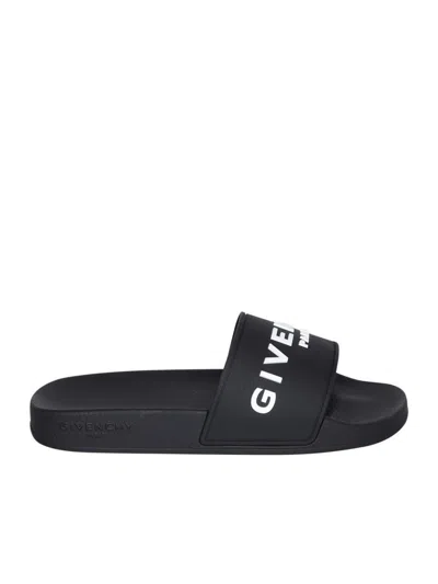 Givenchy 4g Leather-trimmed Embroidered Raffia Slides
