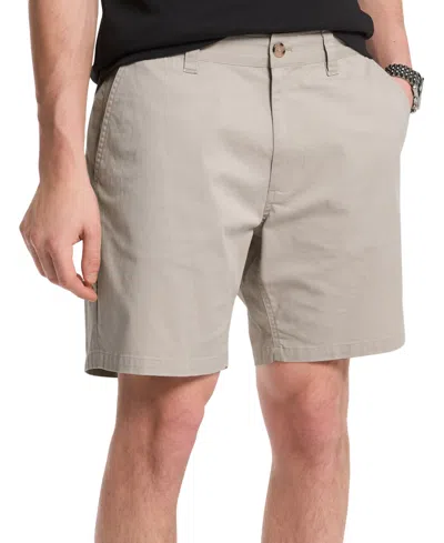 Michael Kors Linen Cotton 9 Shorts In Brown