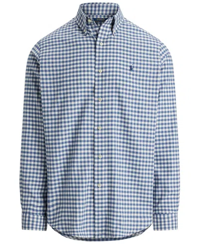 Polo Ralph Lauren Custom Fit Cotton Stretch Shirt In Blue