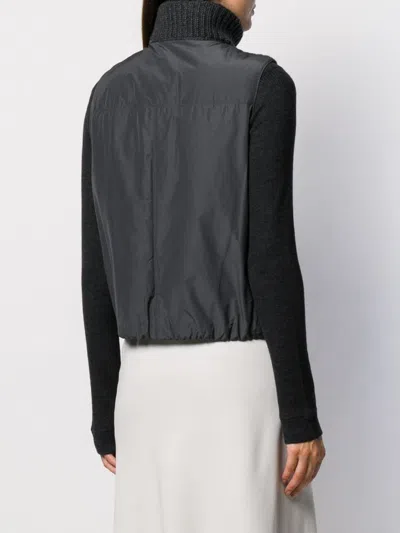 Brunello Cucinelli Reversible Zip-up Gilet In Black