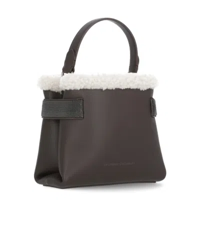 Brunello Cucinelli Logo Printed Embellished Tote Bag