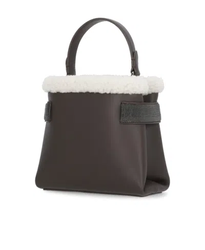 Brunello Cucinelli Logo Printed Embellished Tote Bag