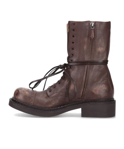 Miu Miu Leather Laced Boots (35mm)