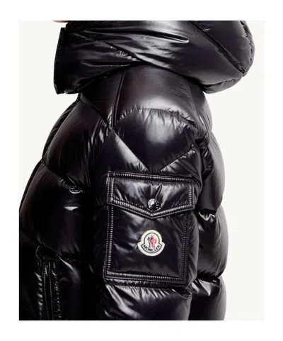 Moncler Maire Hooded Short Down Jacket In Black