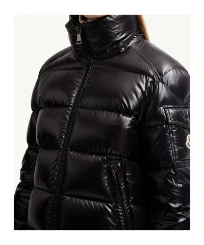 Moncler Maire Hooded Short Down Jacket In Black