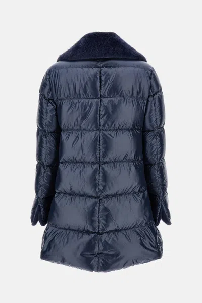 Herno Ultralight Nylon Down Jacket And Lady Alternative Fur