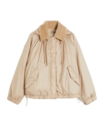 Weekend Max Mara Reversible Water-repellent Canvas Windbreaker In Neutral