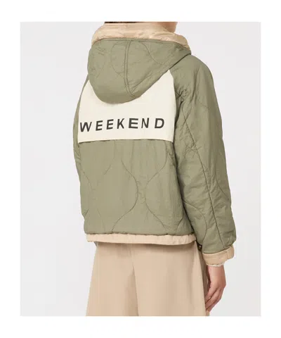 Weekend Max Mara Reversible Water-repellent Canvas Windbreaker In Neutral