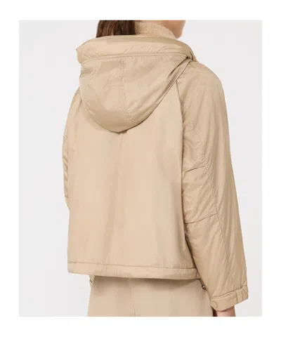 Weekend Max Mara Reversible Water-repellent Canvas Windbreaker In Neutral