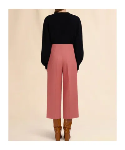 Marni Virgin-wool High-waisted Tailored Trousers In Pink