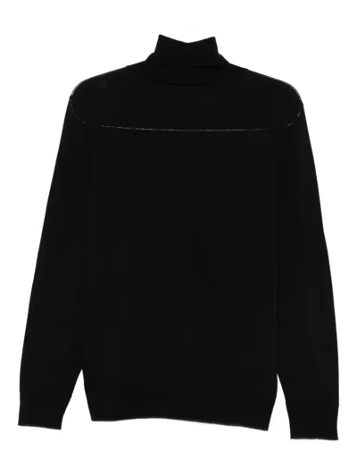 Barena Venezia High-neck Wool Sweater In Black