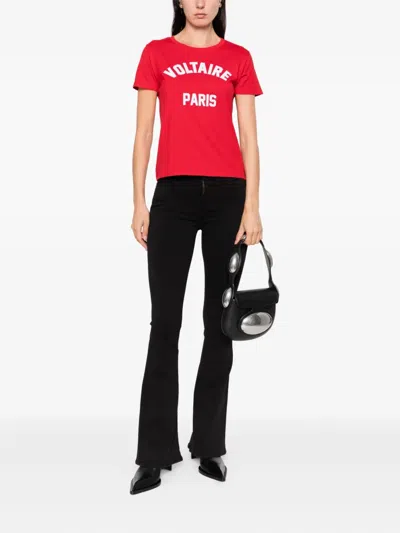 Zadig & Voltaire Slogan-print T-shirt In Red