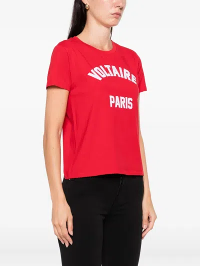 Zadig & Voltaire Slogan-print T-shirt In Red