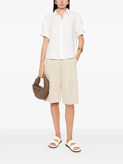Samsoe & Samsoe Button-down Linen Top In White