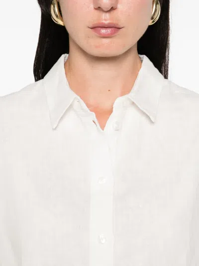 Samsoe & Samsoe Button-down Linen Top In White
