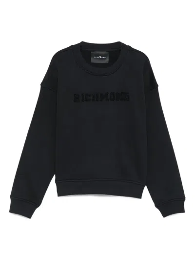 John Richmond Junior Embroidered-logo Sweatshirt In Black