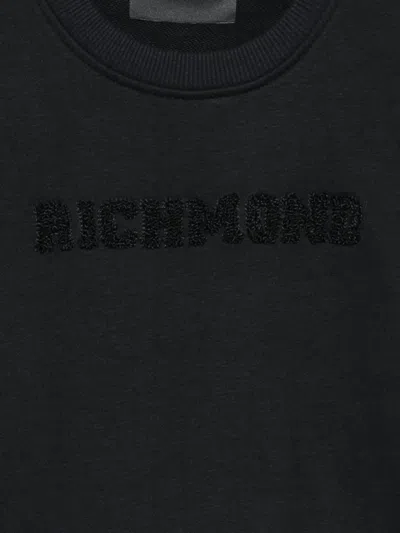 John Richmond Junior Embroidered-logo Sweatshirt In Black
