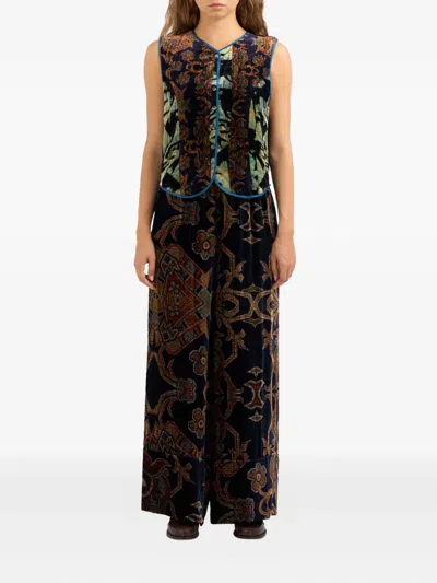 Pierre-louis Mascia Quilted Patterned Waistcoat In Black