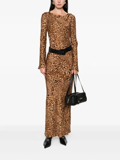 Twinset Abito St. Animalier In Brown