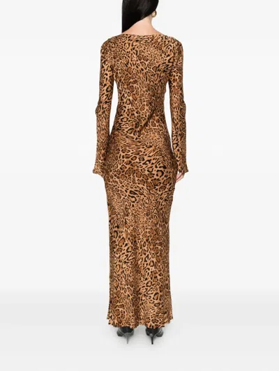 Twinset Abito St. Animalier In Brown