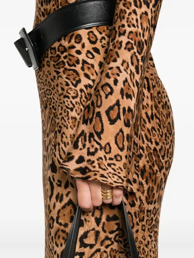Twinset Abito St. Animalier In Brown