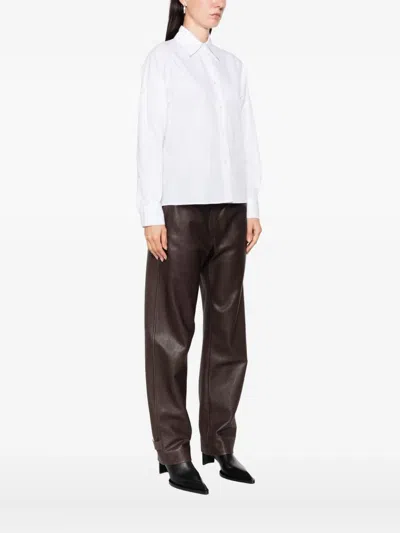 Mazzarelli Button-down Cotton Shirt In White