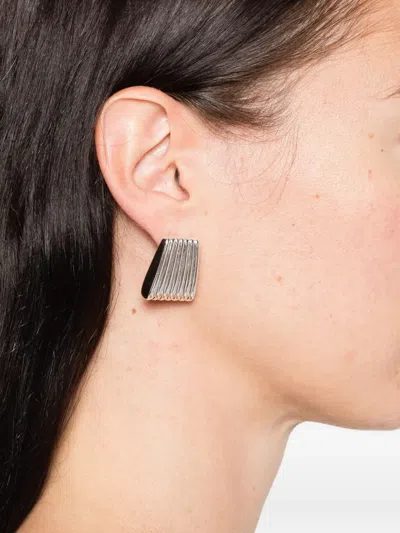 Heaven Mayhem Ribbed Earrings In Neutral