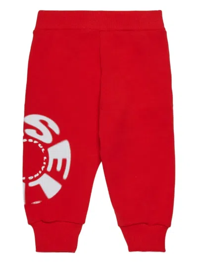 Diesel Pravonb Track Pants In Red