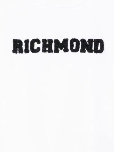 John Richmond Junior Embroidered-logo Sweatshirt In Neutral
