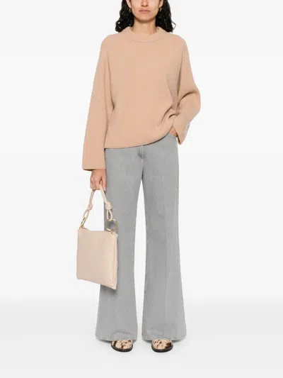 Forte Forte Wide-leg Denim Trousers Five Pockets In Blue