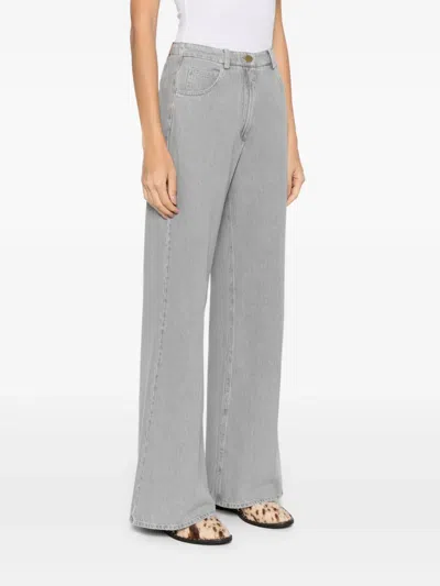Forte Forte Wide-leg Denim Trousers Five Pockets In Blue