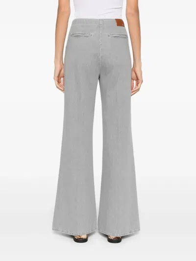 Forte Forte Wide-leg Denim Trousers Five Pockets In Blue